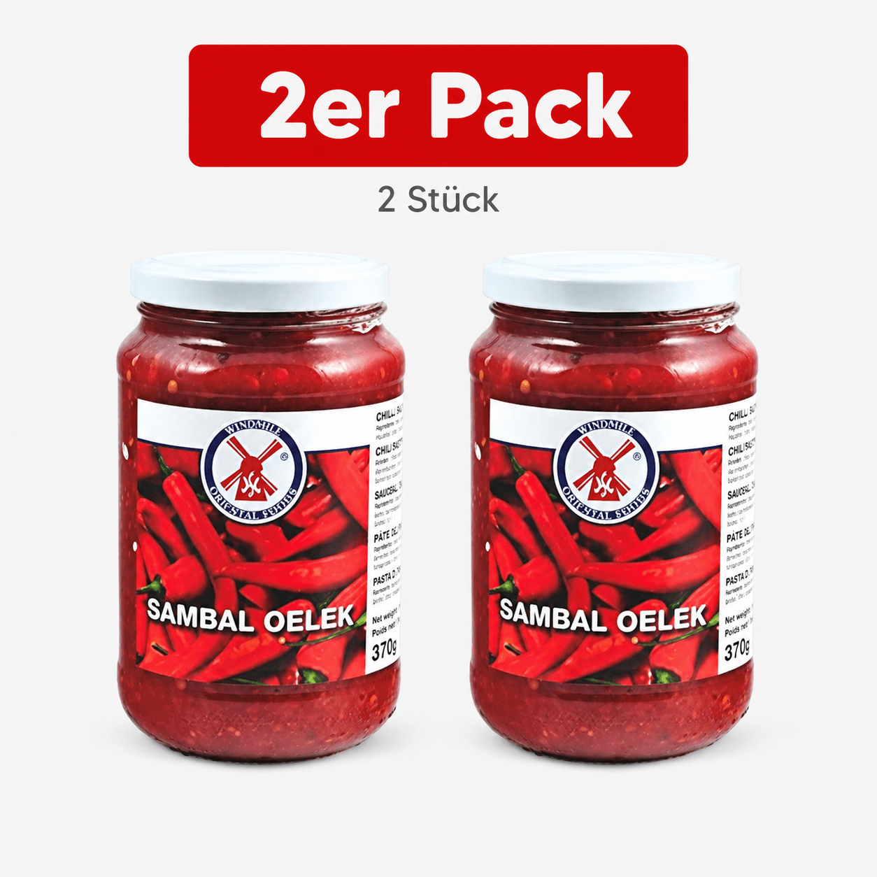 Image of 2-pack Windmill - Sambal Oelek - 2x370g