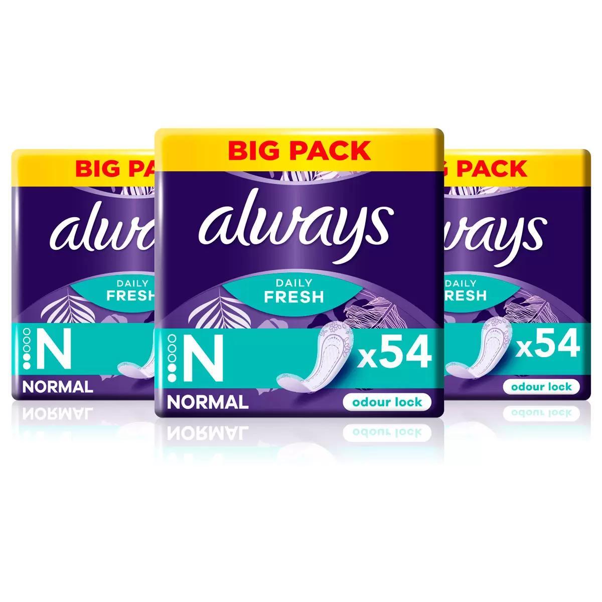TEMU Always Dailies Panty Liners 162 Pack (3 X 54) – Thin Daily Liners For Freshness & , Feminine Hygiene