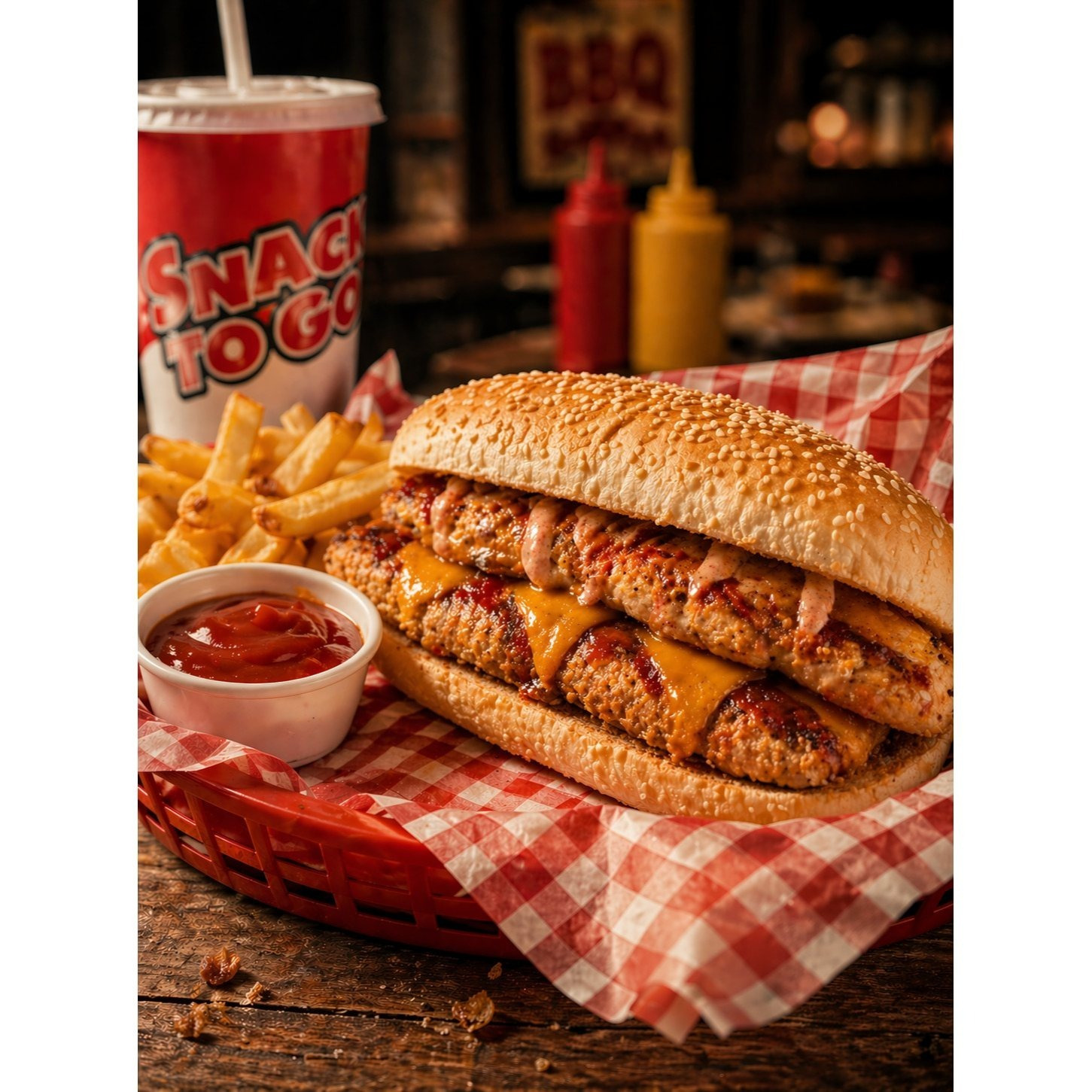Chicken Rip-hack Steak With Asian Sauce – Spicy & Juicy In A Sesame Bun! 8*190 Grams