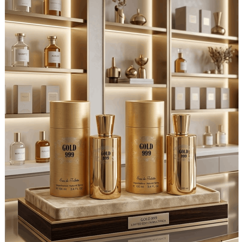 TEMU Edition Gold 999 Luxury 2x100ml Edt – Of Charismatic Spicy Fragrances For Him – Long Lasting Masculine Perfume For Men To Women - Scent: Blood ,
