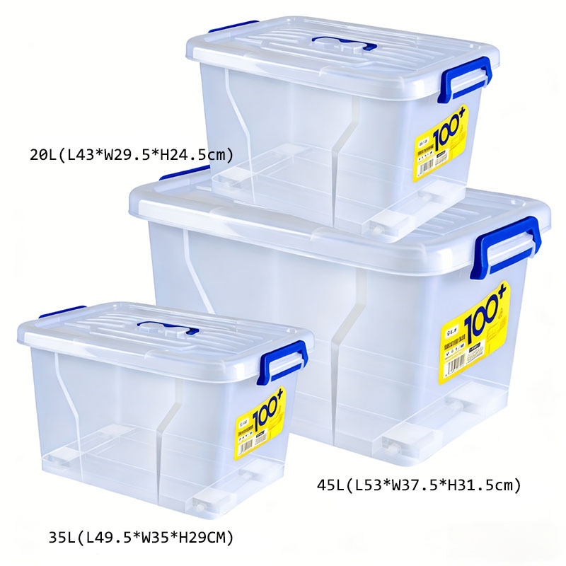 large clear storage boxes with lids handles wheels stackable plastic organizer bins for home office organization
