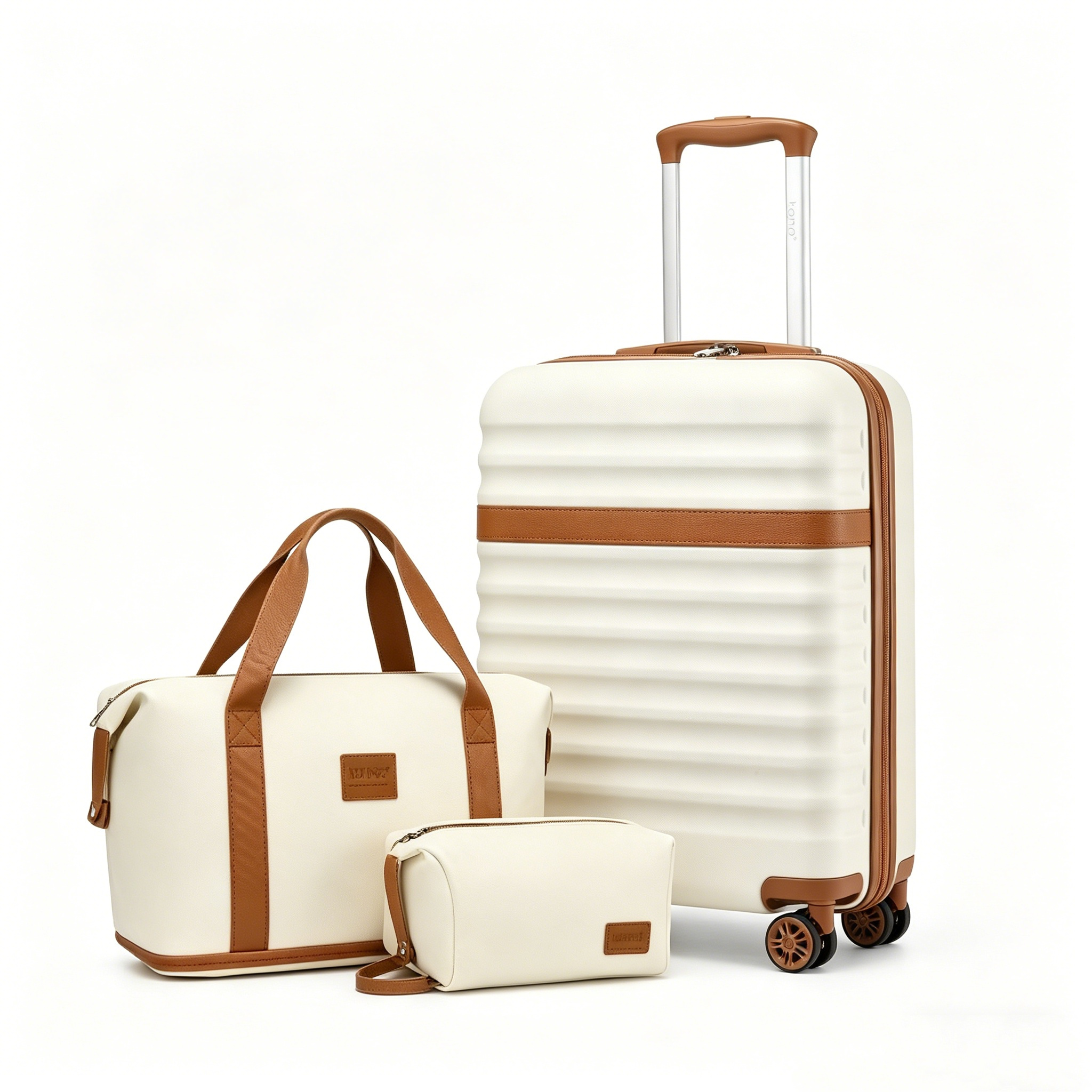 Image of 20/24/28/32 Inch Suitcase Set With Travel Bags, Abs+pc Hard Shell Luggage, , 4 Wheels, Lightweight Trolley Cabin & Checked Luggage Combo For Needs