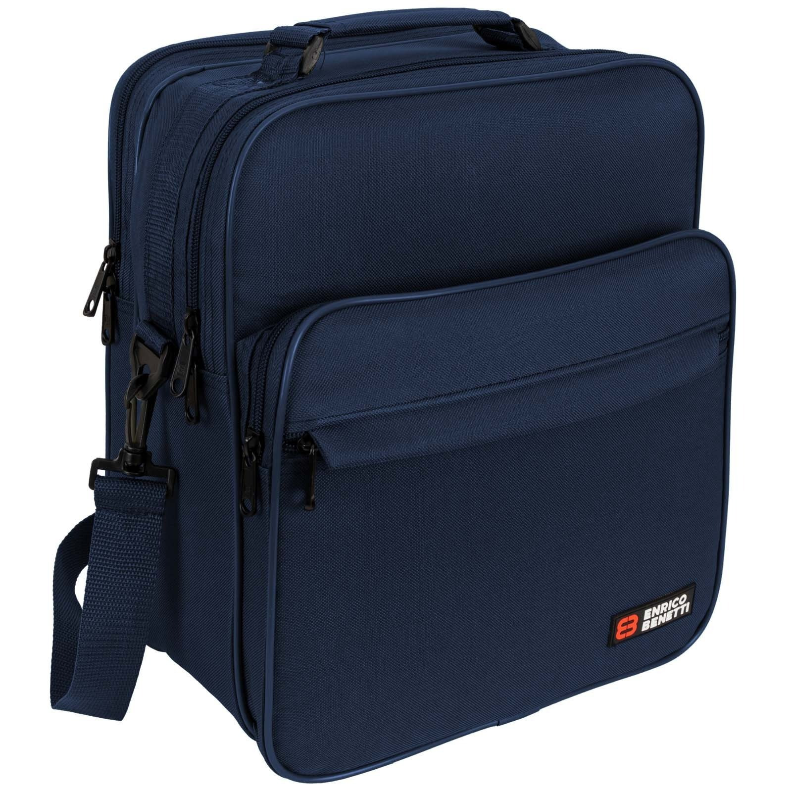 Men's Messenger Bag Work Bag Bag 17l – Suitable For A4 Folder, Durable, With Trolley Attachment, Adjustable & Removable Shoulder Strap, Business , 33cm X X 18cm, Blue Olive Black