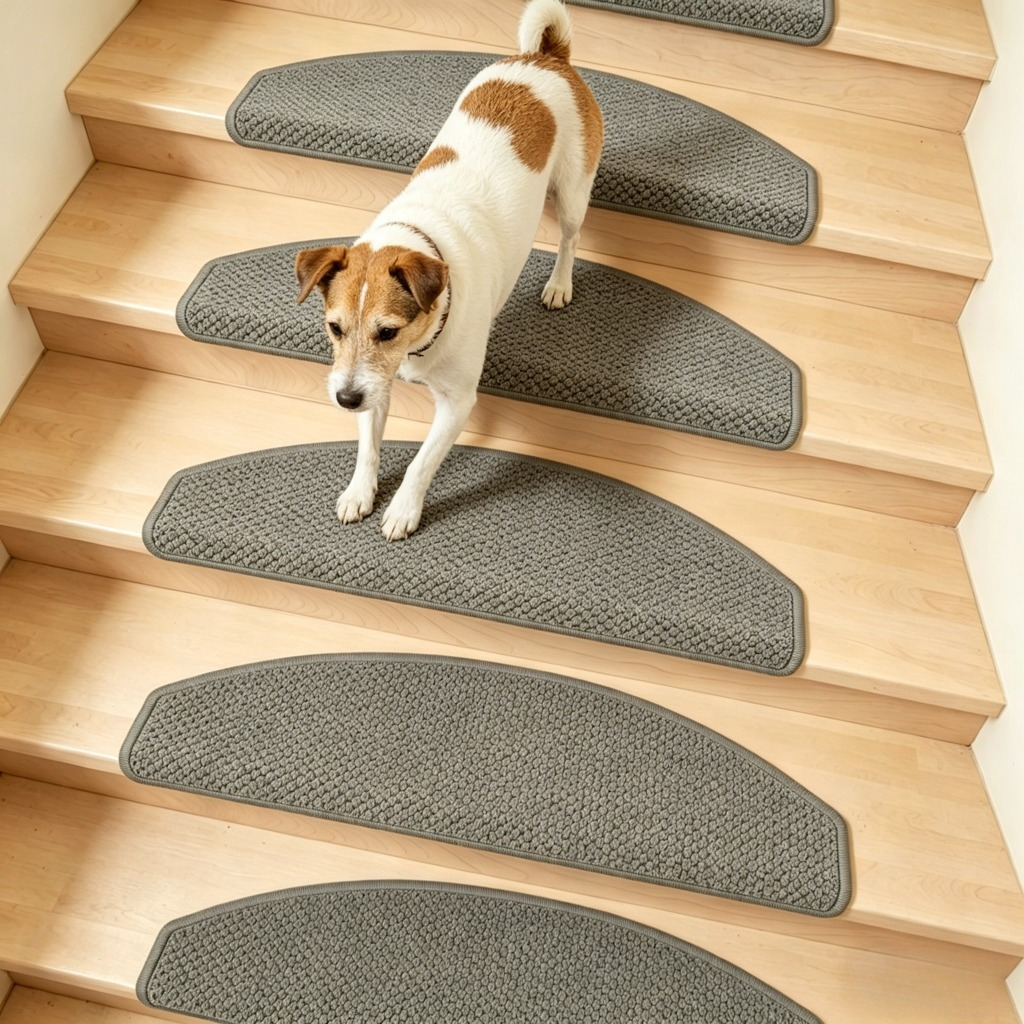 15pcs Set Of Stair Treads Mats Self-adhesive - Reusable And Residue-free Removable, Non-slip Stair Carpet Grey, Indoor Stair Carpet, Carpet Stair Treads