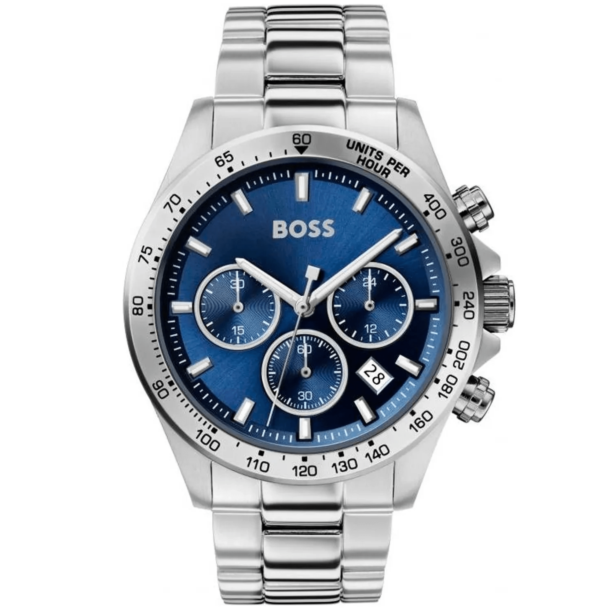 TEMU Boss Men’s Watch 1513755 | Blue Dial Silver Stainless Steel | Quartz