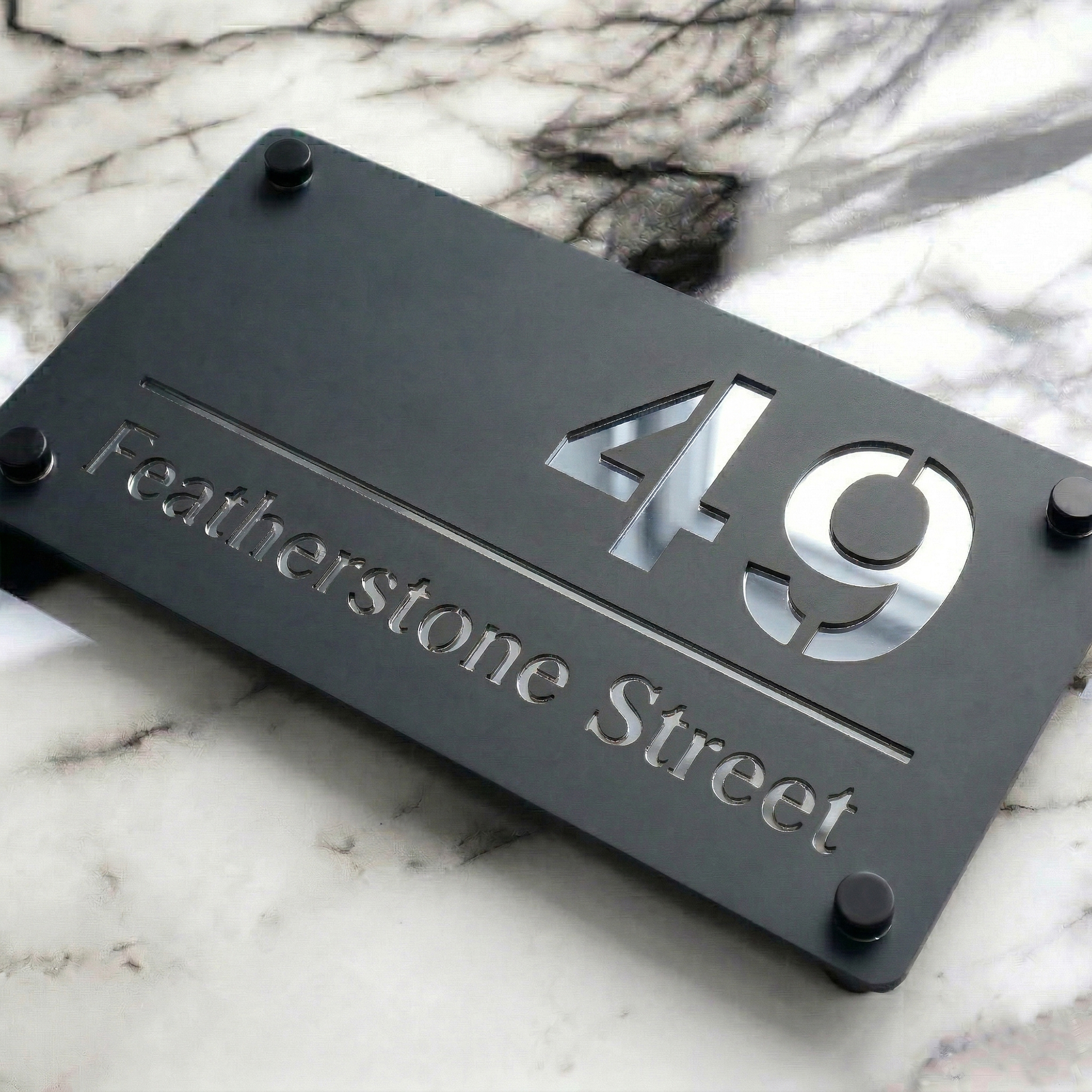 Custom Acrylic Double Layer House Number Plate