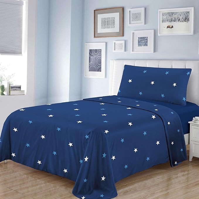 TEMU Juego Sábana Cama135cm - Juego de Sábanas para Cama 3 Piezas, Bajera Ajustable（135x190cm）, Encimera（210x260cm）, 1 Almohada（45x150cm）