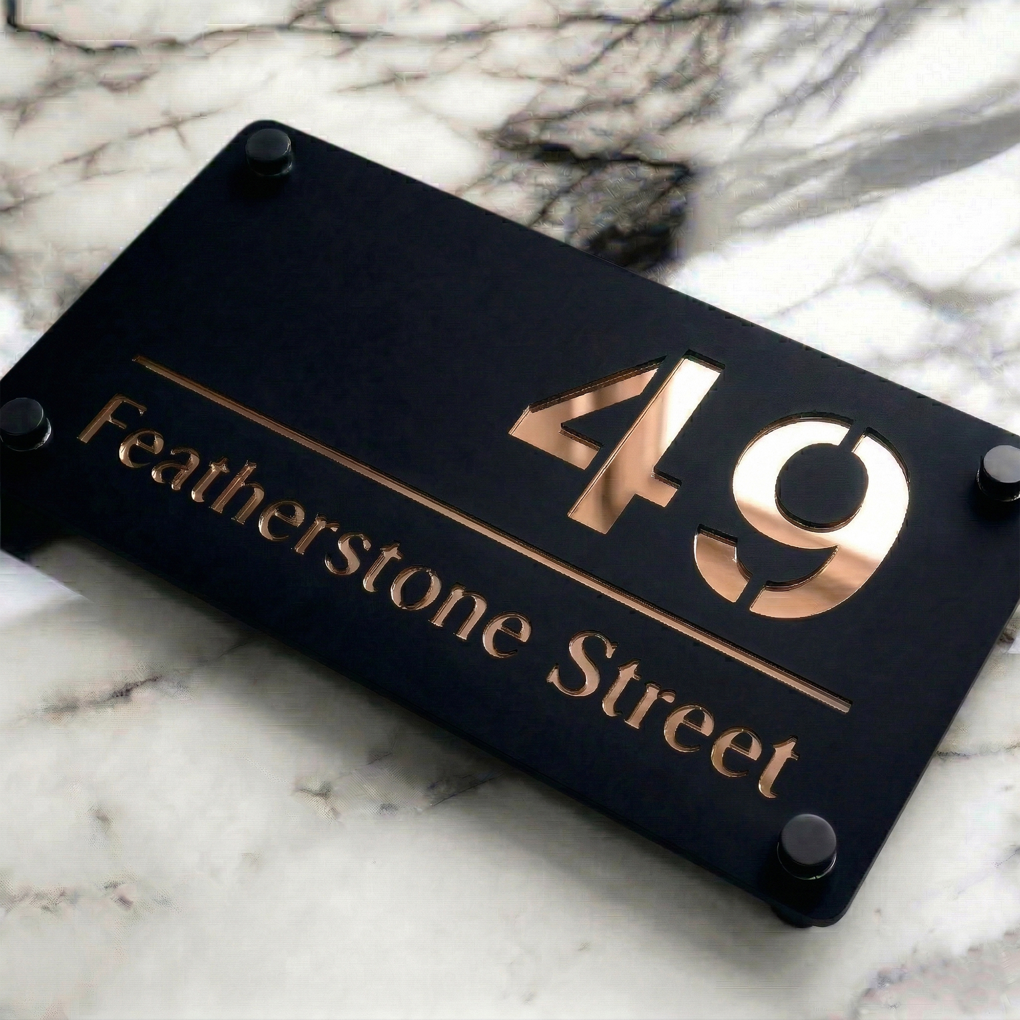 Custom Acrylic Double Layer House Number Plate