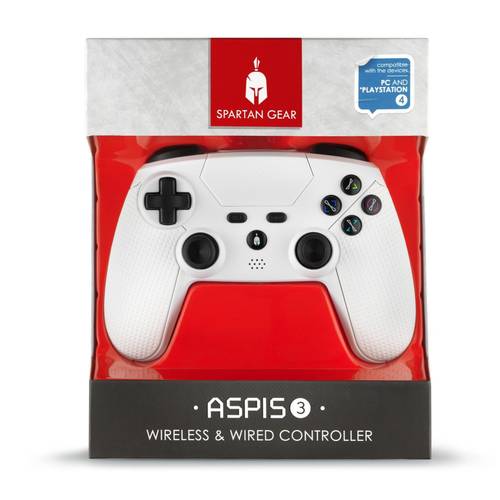 3 wireless wired controller white pc ps4