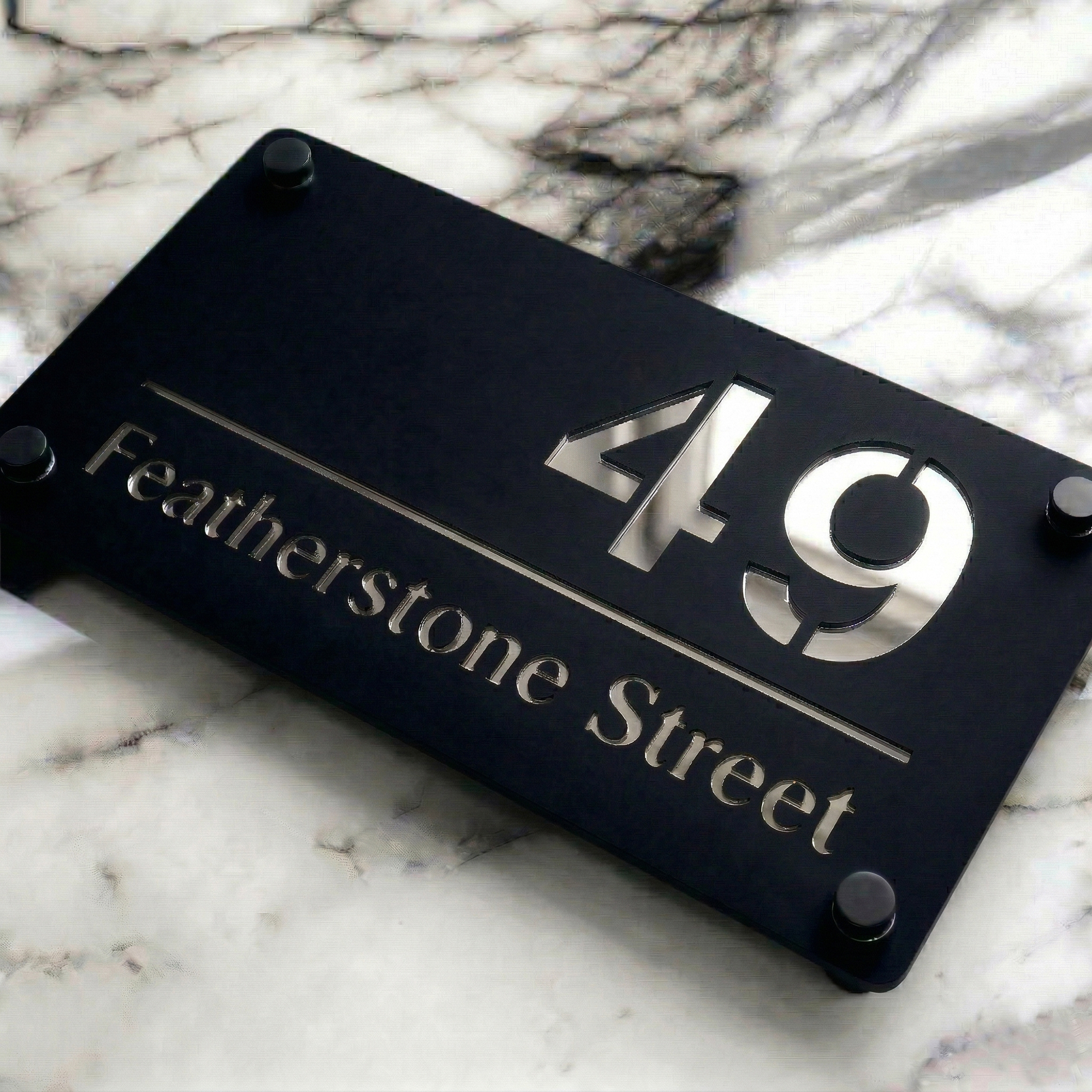 Custom Acrylic Double Layer House Number Plate