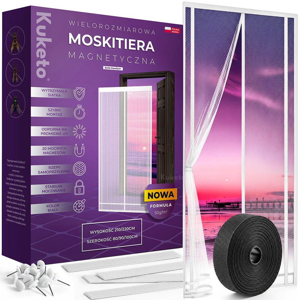 TEMU Moustiquaire - Moustiquaire Magnétique pour Portes de Balcon, Écran 80/90/100 X 210/220 Cm, Rideau Anti-Moustiques, , Écran Magnétique pour