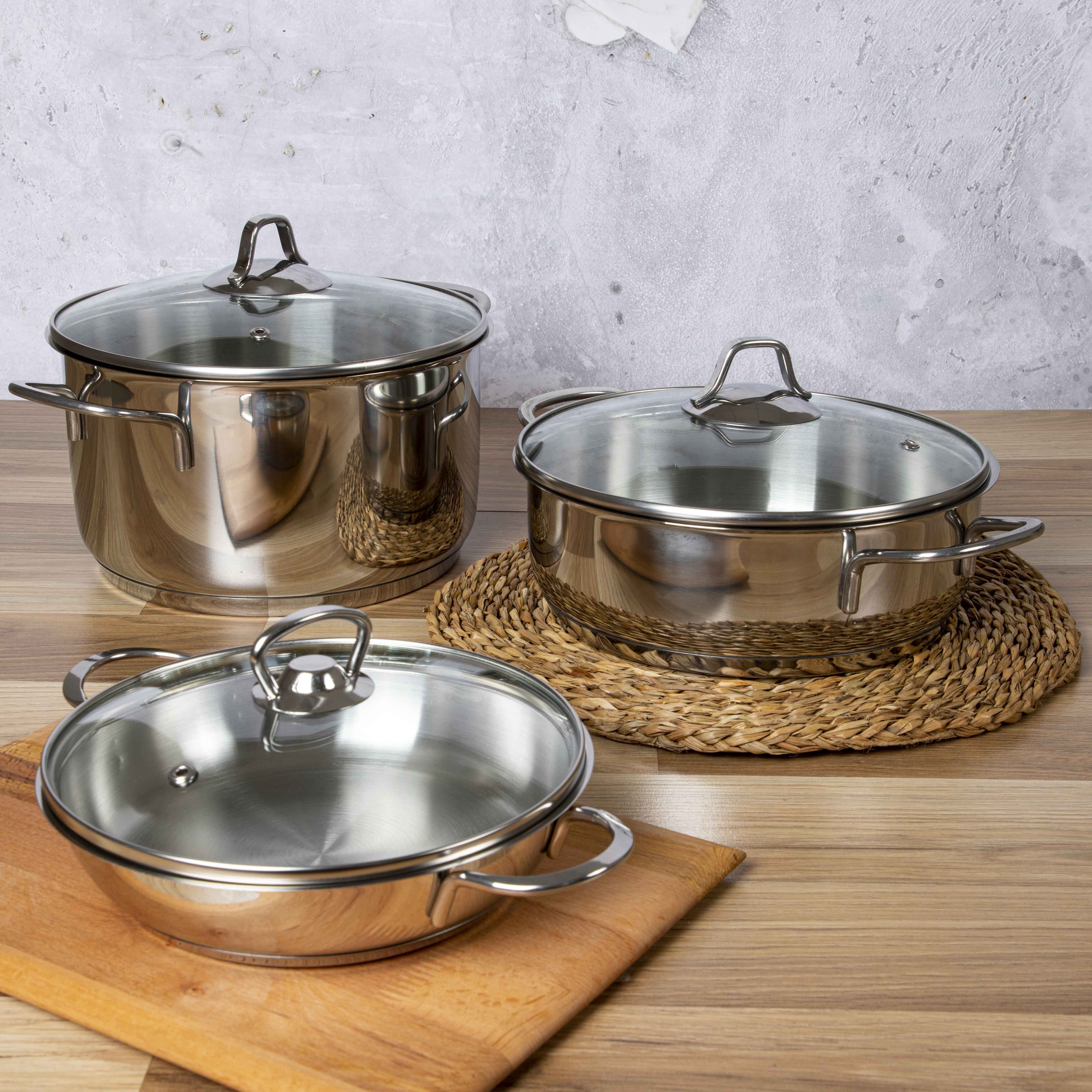 Serenk Cookware Set – Serving Pan, Braising Pot & Cooking Pot