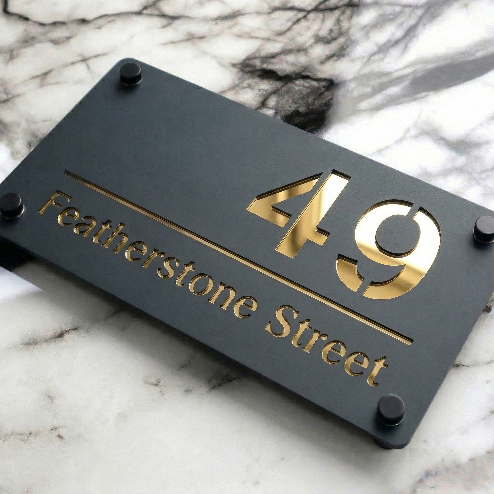 Custom Acrylic Double Layer House Number Plate
