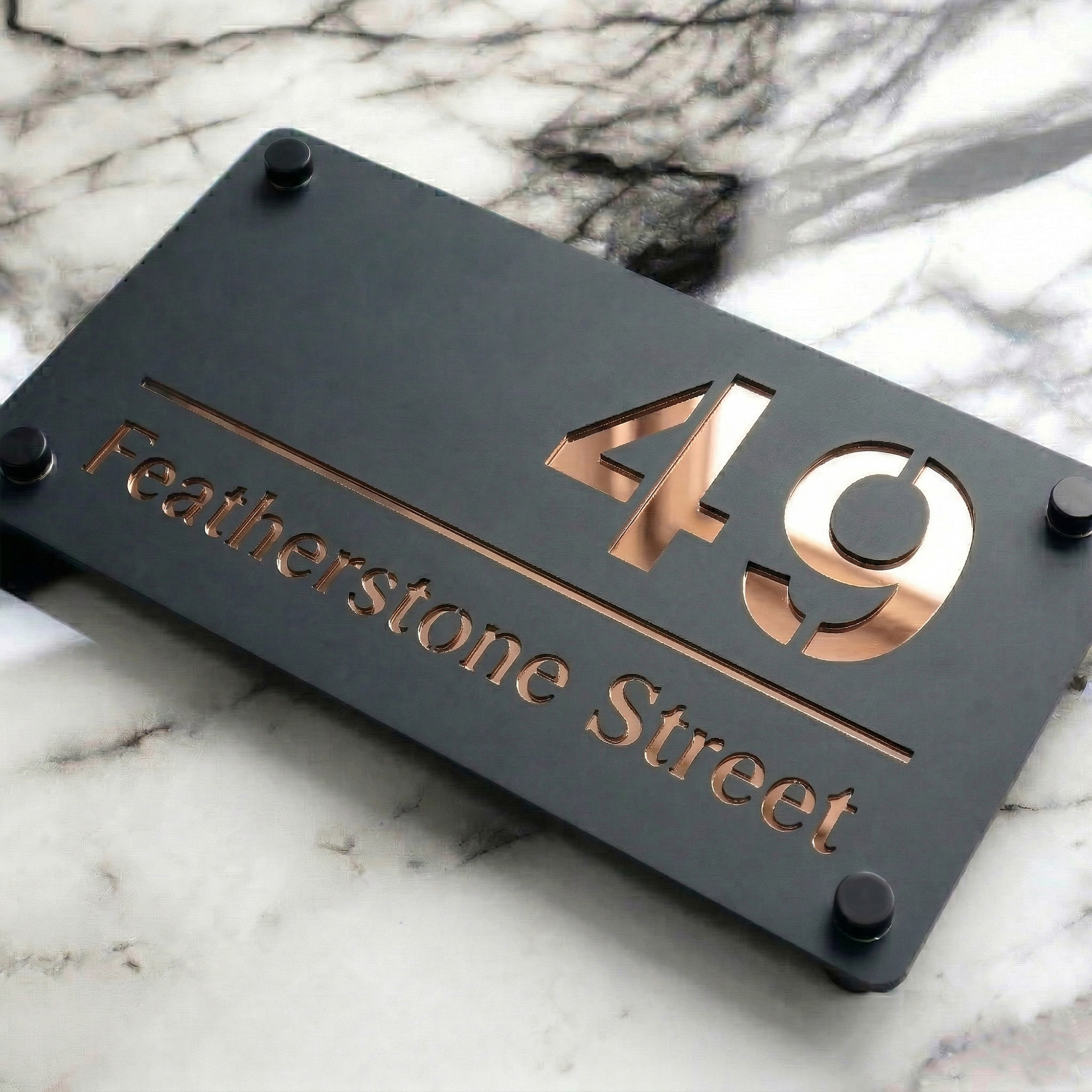 Custom Acrylic Double Layer House Number Plate