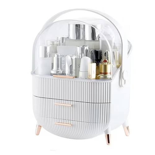 multi function make up case dustproof cosmetic storage box organizer skin care products jewelry organizer skin care organiser for bedroom bathroom desktop makeup storage organiser with clear lid beauty holder cosmetic organisers