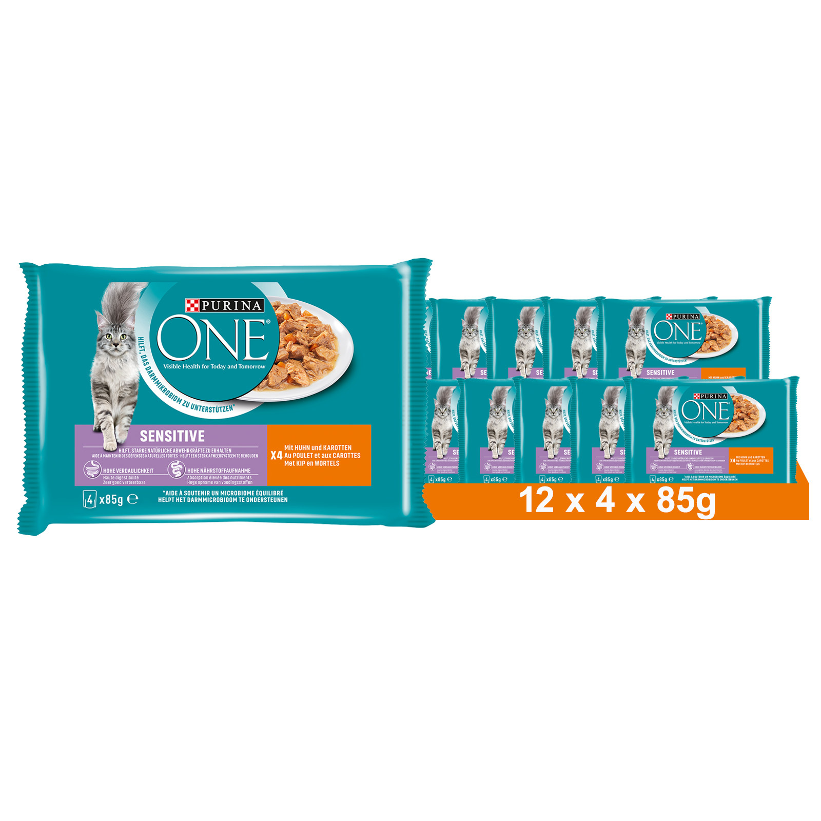 Image of Purina 1 Sensitive Wet Cat Food With Chicken