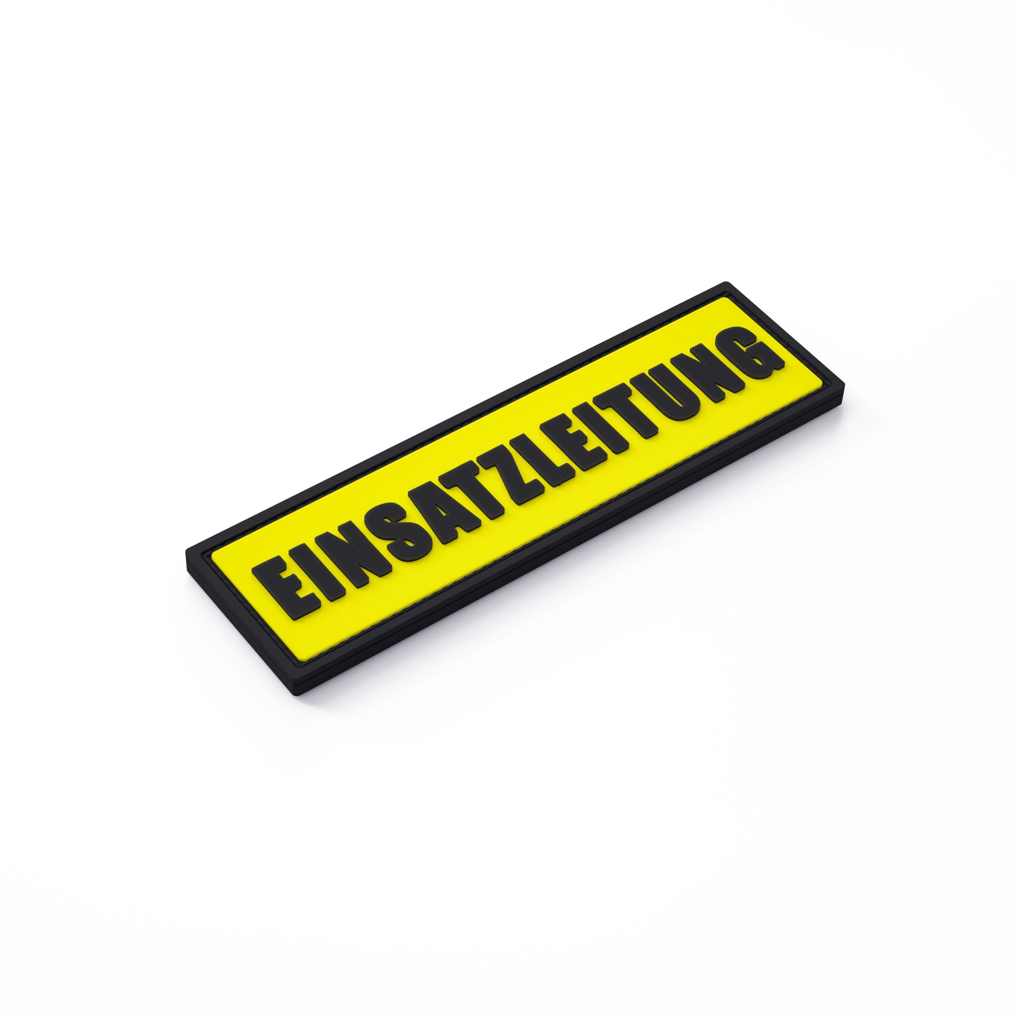 Image of - Colorful Rubber Patch (15cm X 4cm) For Police, Fire , Federal Defense, And Emergency - For Attachment To Jacket, Vest, Uniform, Backpack, Or Bag.