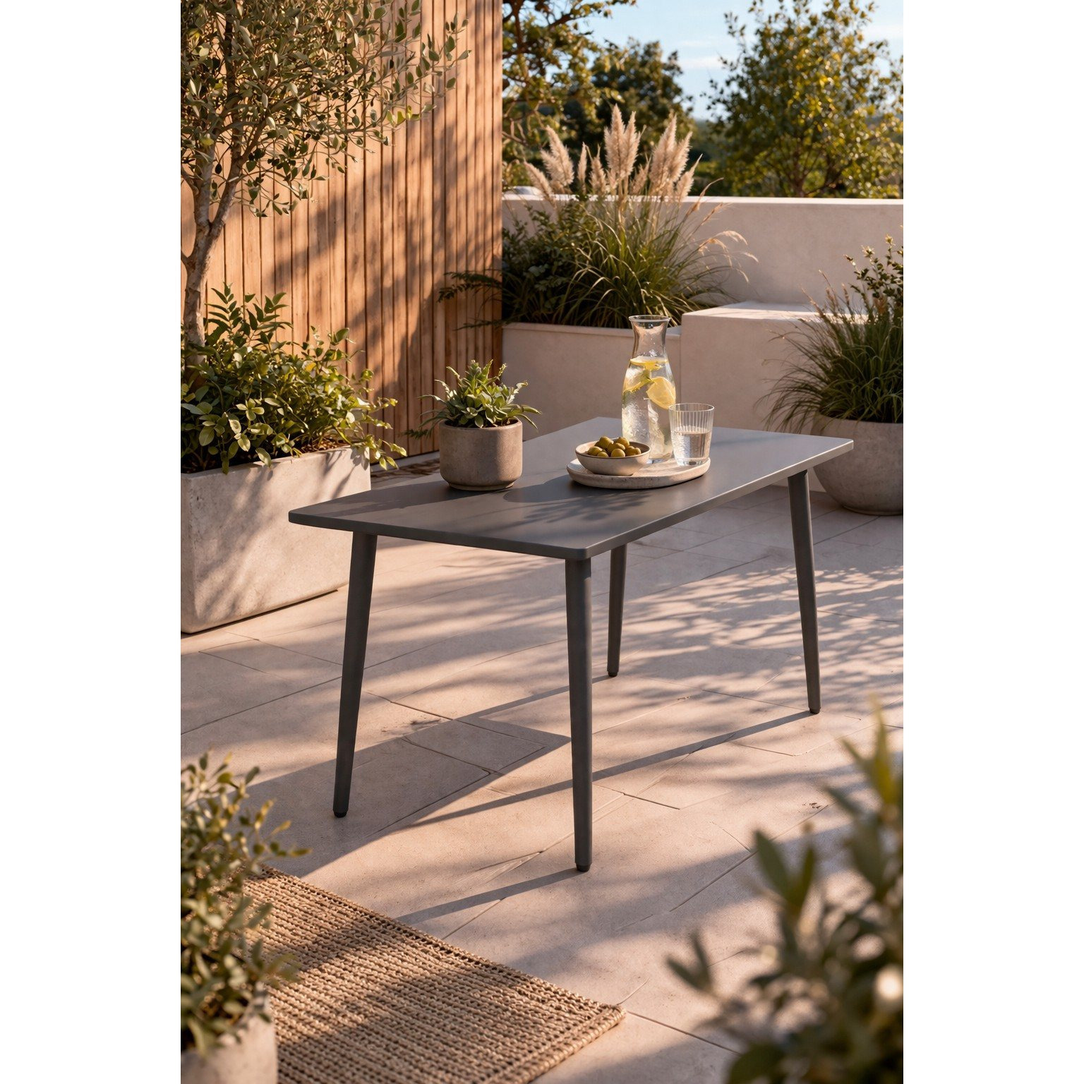 Rectangular Table 120x70cm, Powder-coated Metal