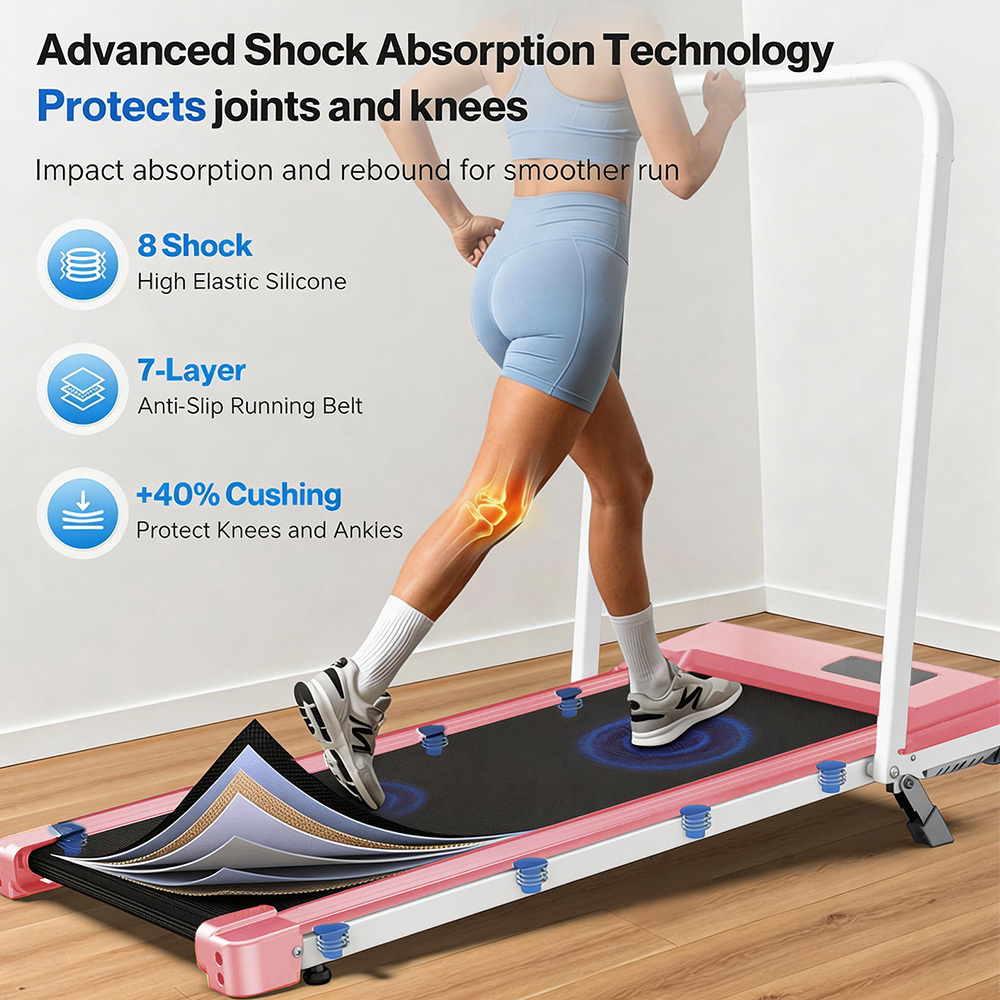 Portable Walking Pad Treadmill with 7% Incline for Home Office