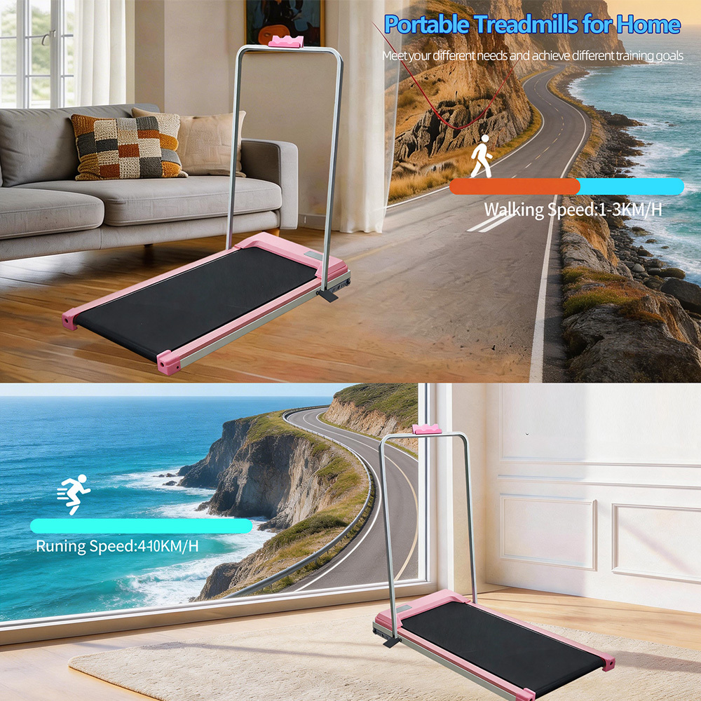 Portable Walking Pad Treadmill with 7% Incline for Home Office