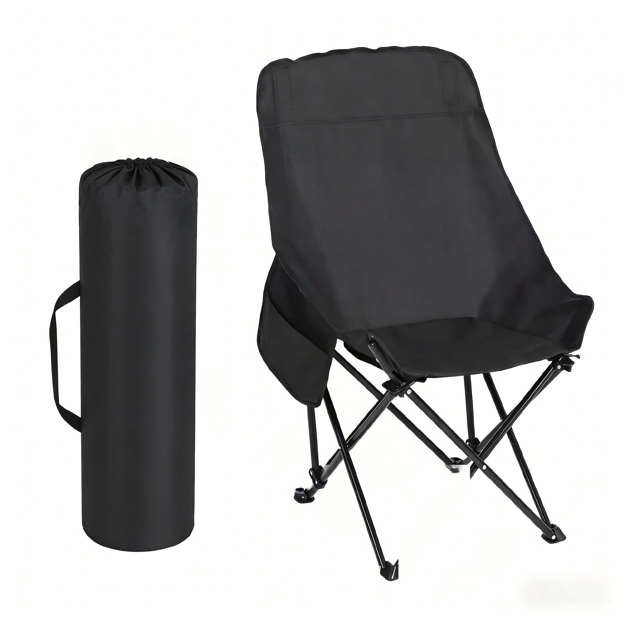 Folding Camping Chair 120 Kg Load-bearing Ultra-large With High Backrest Comfortable Padded Folding Chair Balcony Beach, Camping Chair Garden Chair Angler Chair