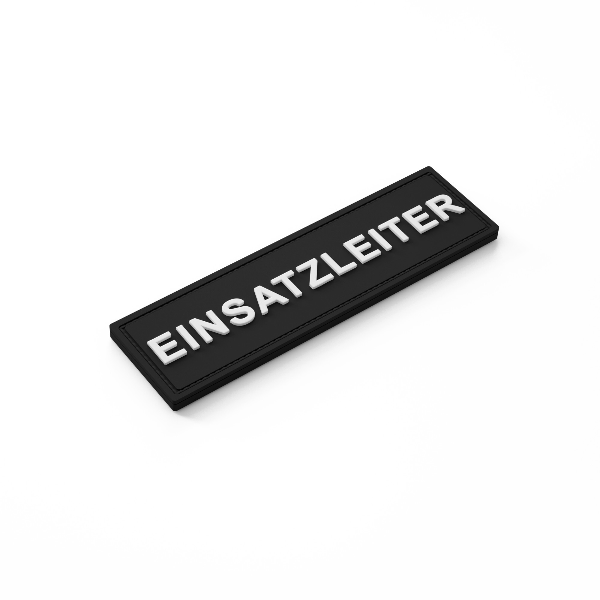 Image of - Rubber Patch Leader In Sizes 15cm X 4cm - For Police, Fire , Federal Defense, And - For Attachment To Jacket, Vest, Uniform, Backpack, Bag