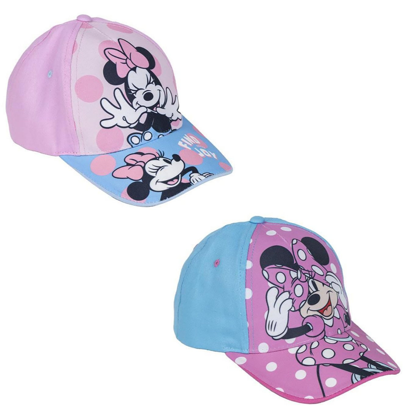 Mouse Baseball Cap Set/2pcs With Polka Dot Pattern. Comfortable Breathable Material. Recommended 3-6. Size Adjustable The Back