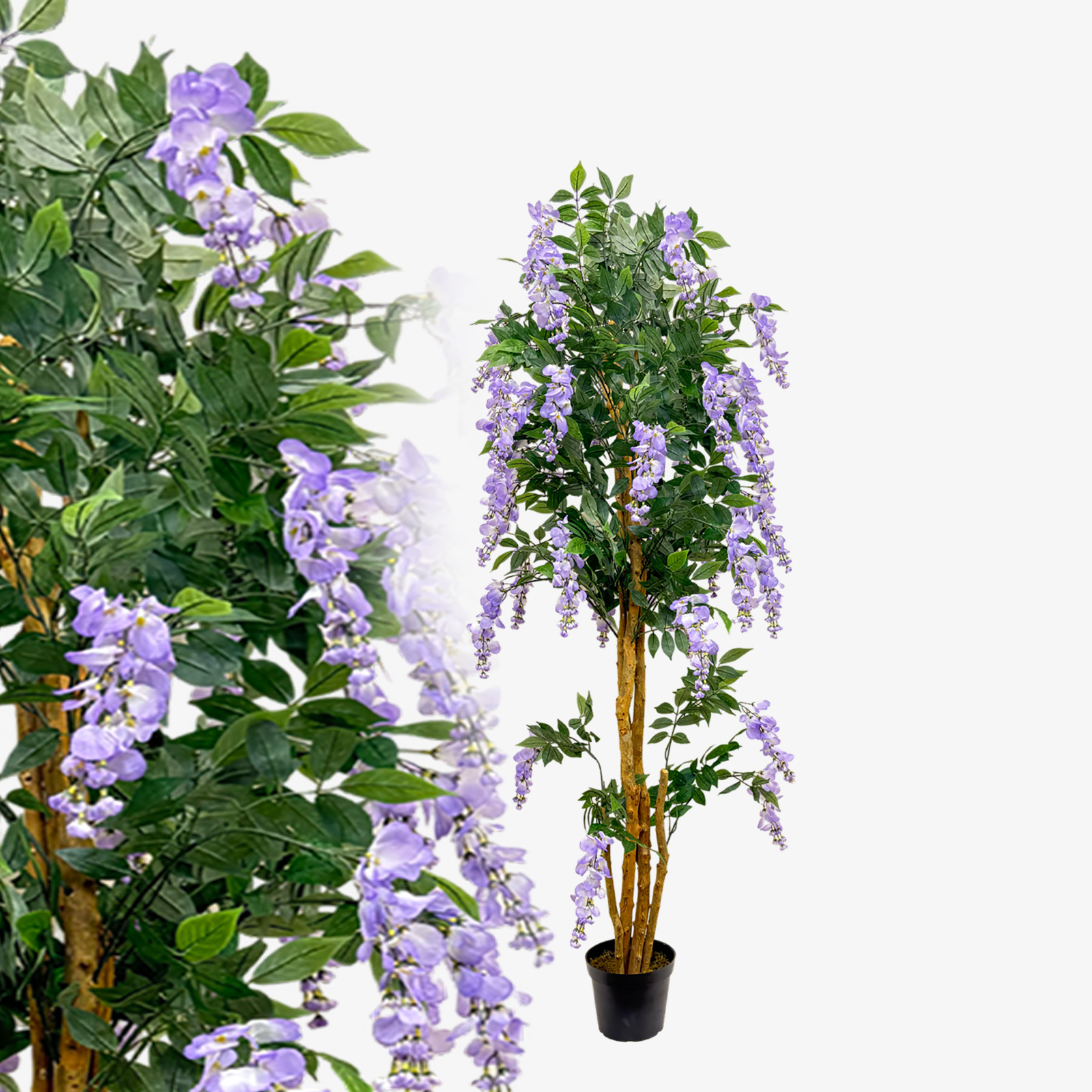 Artificial Wisteria Vine, 180 Cm, Tree, Artificial Plant, Flower With Realistic , Decorative Art Plant