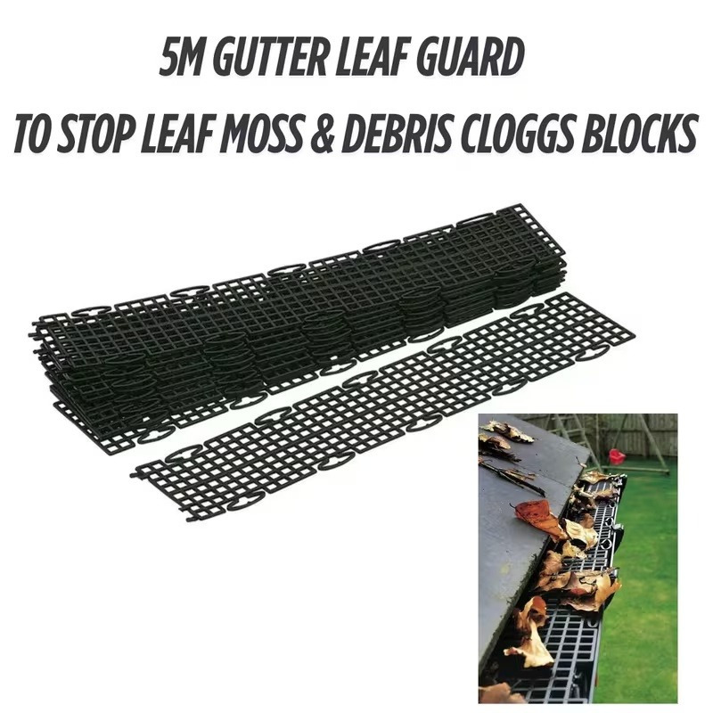 TEMU Parkland® Gutter Guard – Mesh Roof Guttering Cover To Prevent Blockage From Leaf & - Suitable For 100-115mm Gutter Width