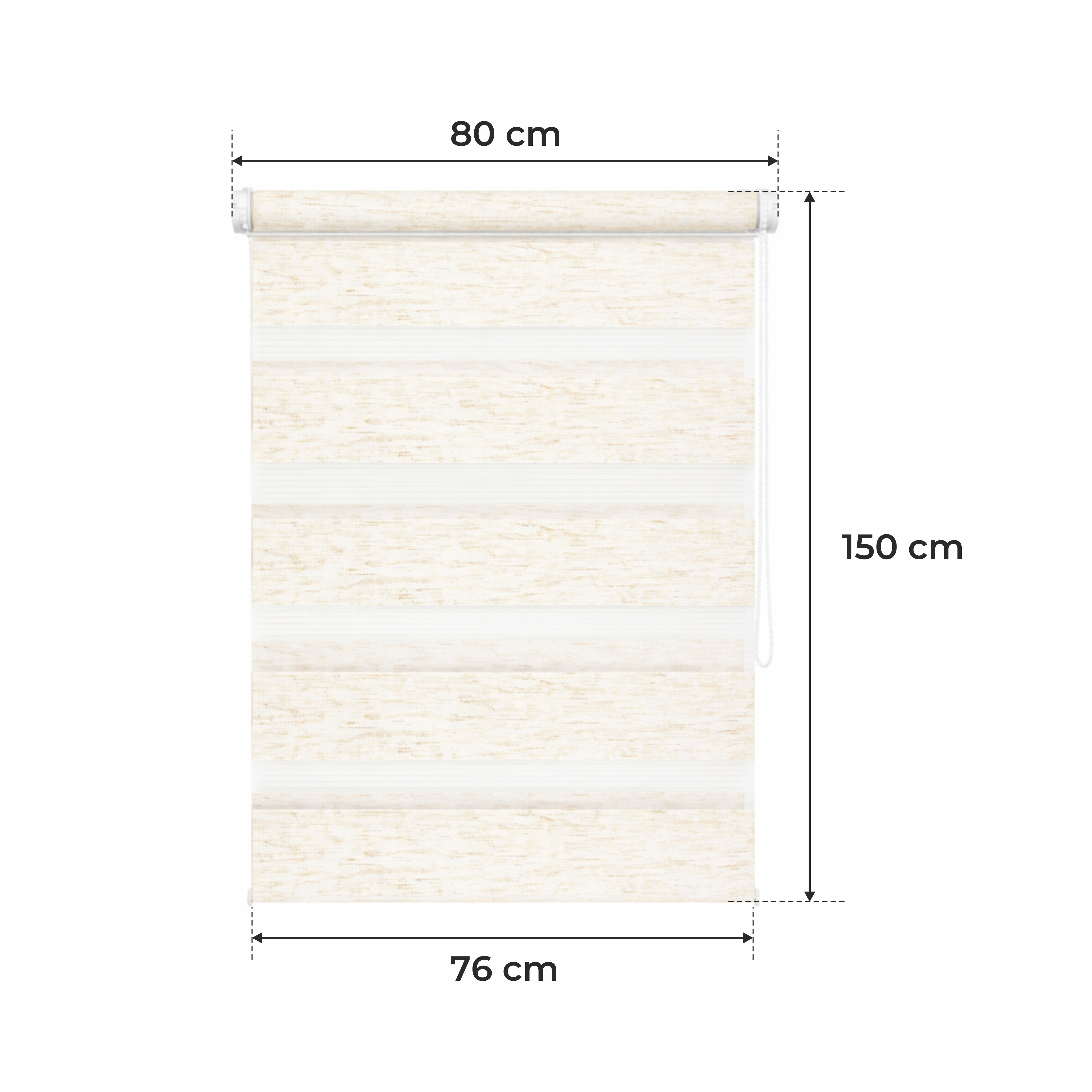 E-shop Roller Tag und Nacht - BEIGE - 32 Größen - TAG & NACHT - Nicht am Fenster, Installation ohne Bohren, Kettenregulierung, verstellbare Griffe für