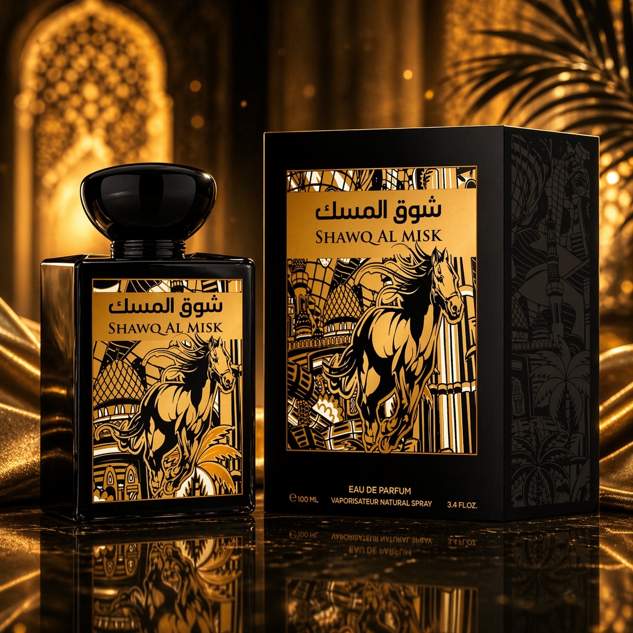 TEMU Everlyx - Shawq Al Misk eau de parfum 100ml by de estilo oriental con notas de almizcle profundo y especiado elegante, potente y duradero ideal