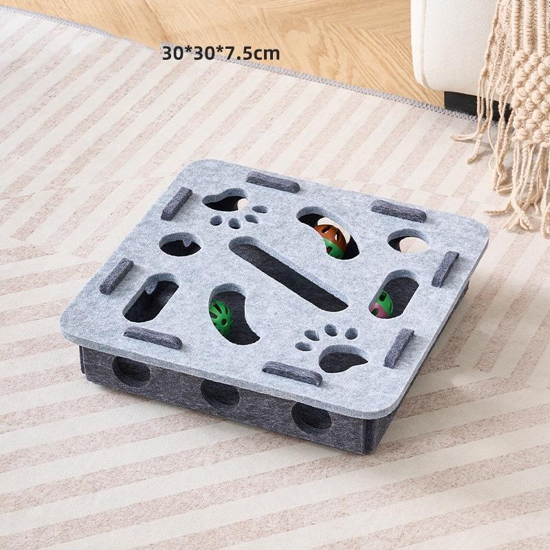 E-shop Cat – Baustelle- mit Pfotenabdrücken, langlebiges Katzenspielzeug-Puzzle, inklusive Spielzeug (zufällige Farbe),