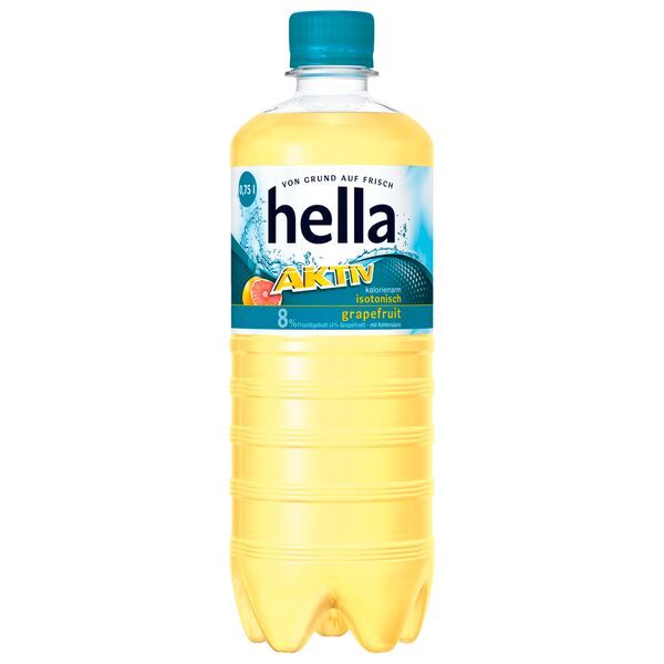 18 Bottles Hella Active Grapefruit Isotonic With 4.50€ Disposable Pet 0.75 L Still Mineral Water
