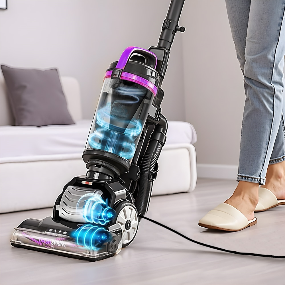 TEMU Eureka Upright Vacuum Cleaner With Pet Turbo Brush, Wrap, & Steerable Design, Crevice/sofa Cleaning Brushes, 2.2l Large Dust Cup, Suitable For