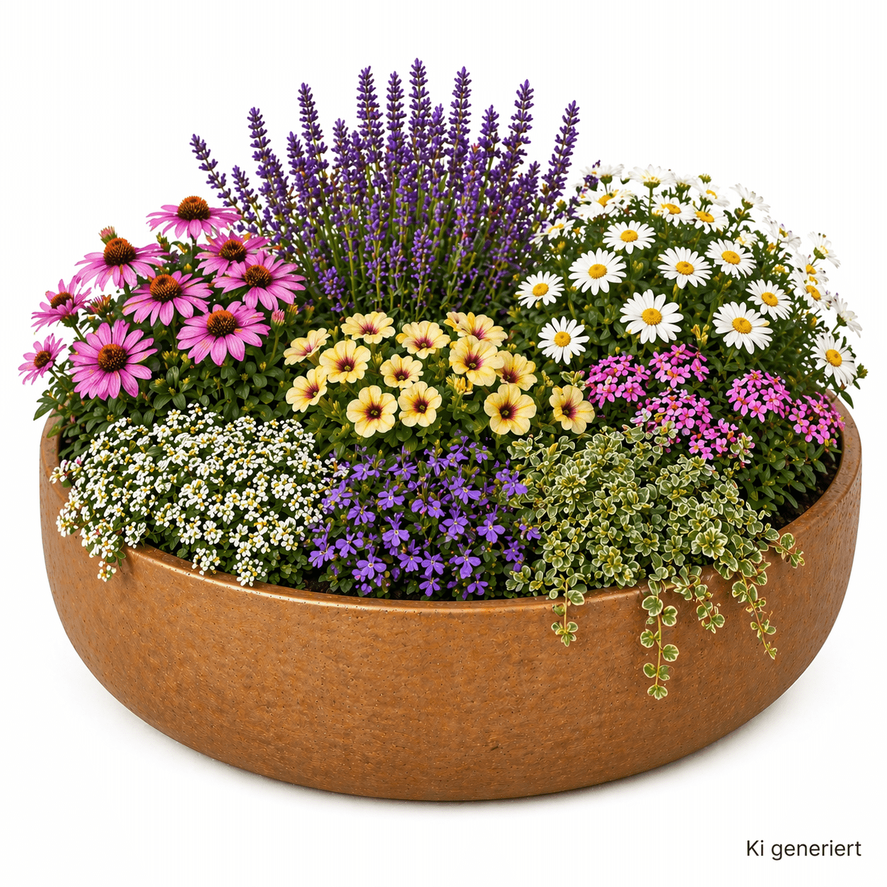 Ethan Plant Pot Bronze Size L Bowl Fiberglass Stone Indoor Outdoor Weatherproof