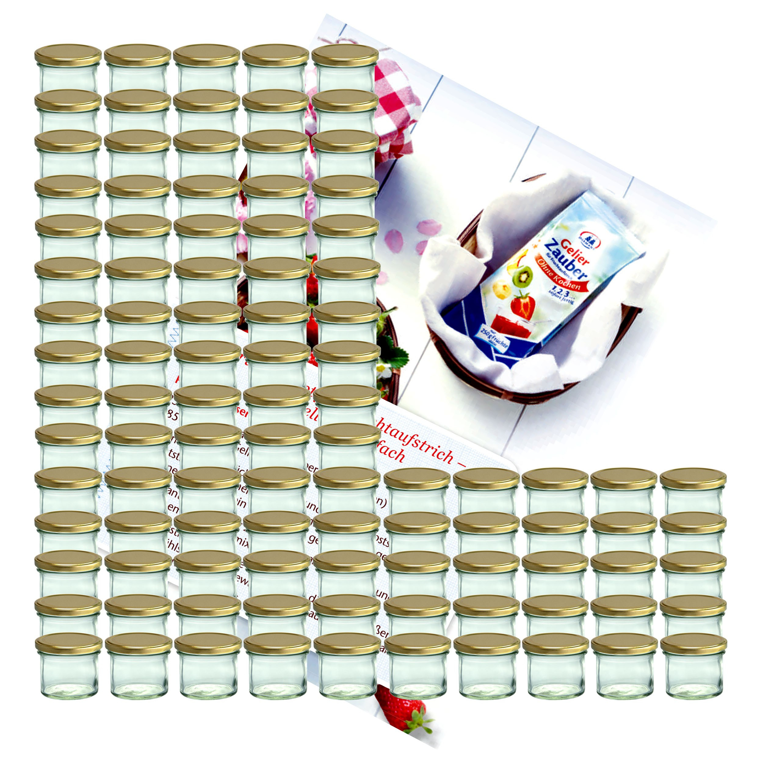 100th Set Tumbler 125 Ml + Golden Lid To 66 . Diamond Recipe Book