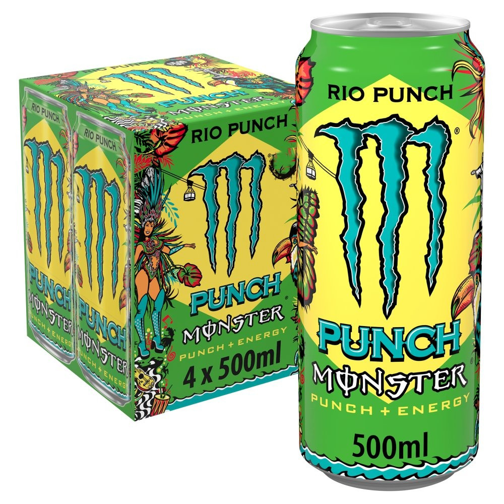 TEMU Monster Energy Drink Rio Punch Pack Of 24x500ml Cans