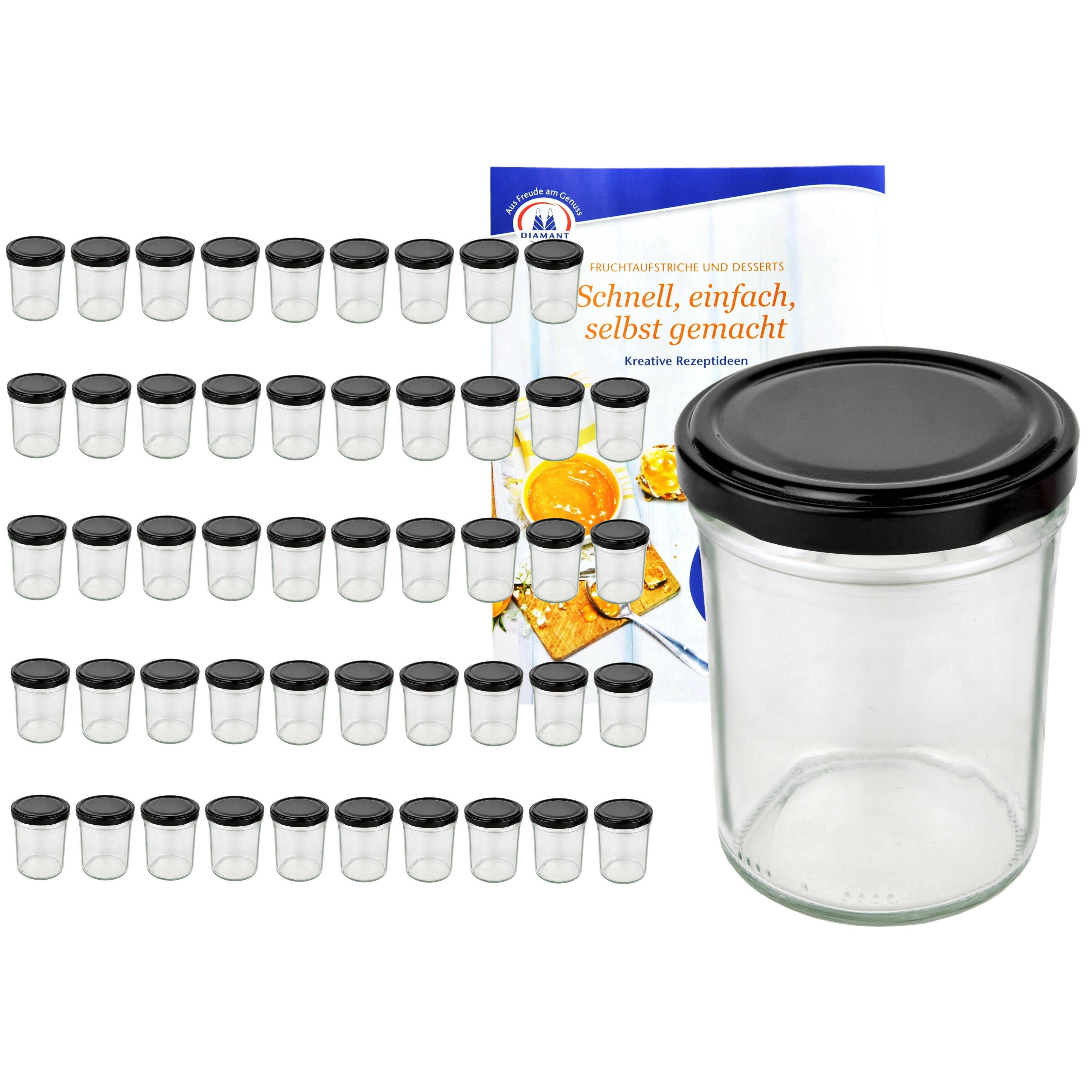 50-piece Set Tall 230 Ml Dropper Bottles With Black Lids, To 66, Including Recipe Booklet