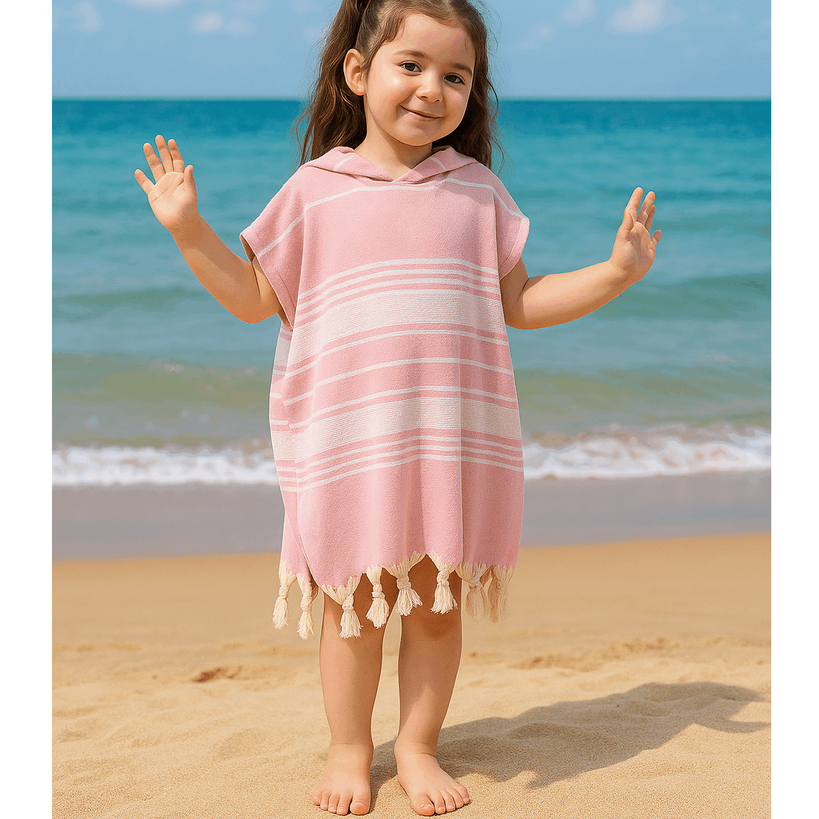Formy Children's Bathrobe Ponchobeach Towel Peshtemal Yellow