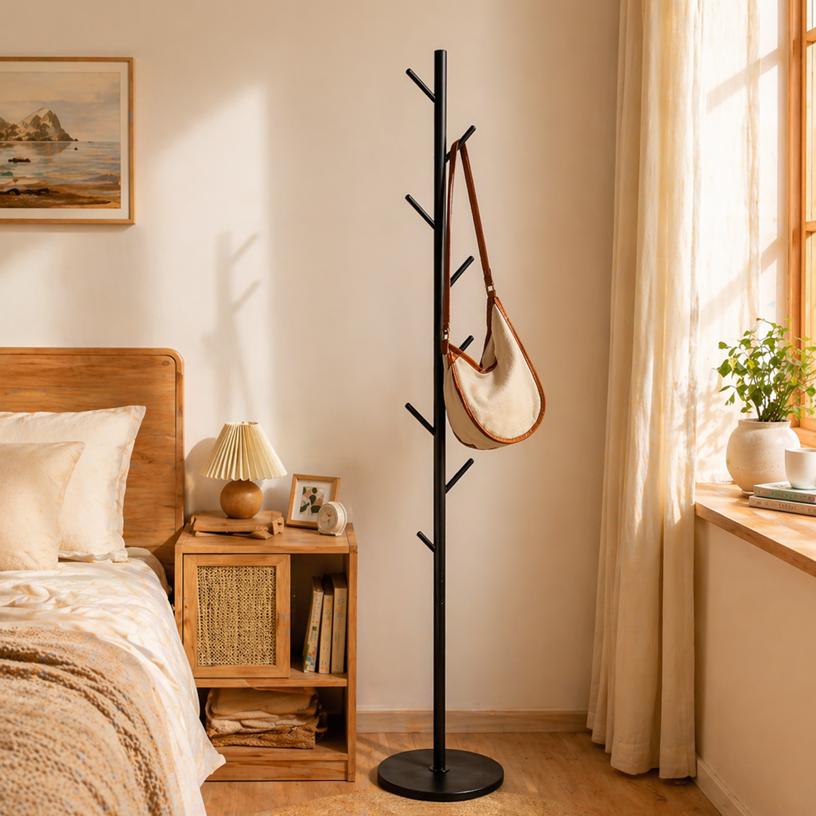 minimalist modern vertical single hook garment rack floor standing home clothes rack creative storage shelf for bedroom coat hanger