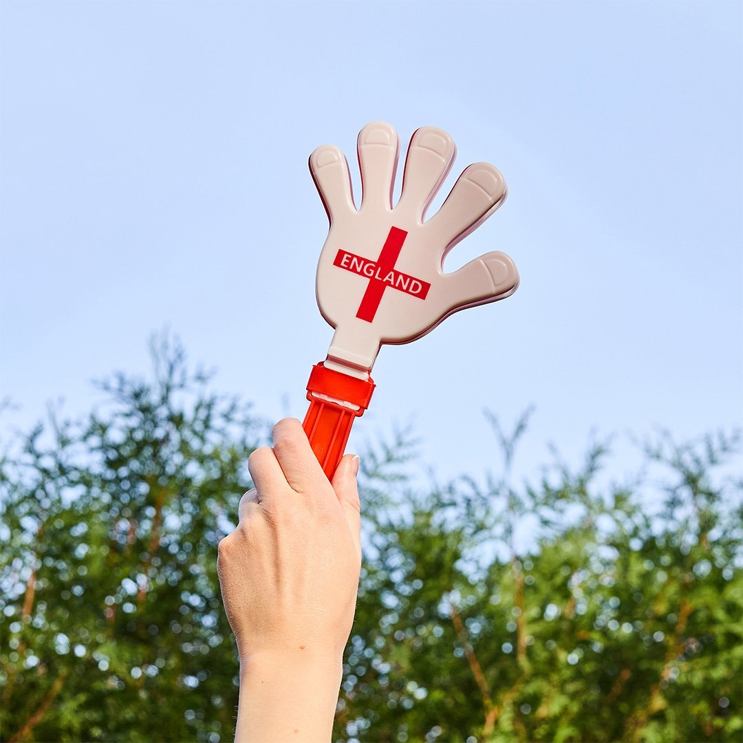 TEMU England Hand Clapper – Pack Of 1 – Accessory, Sports Event Noise Maker & Celebration Supporter Item