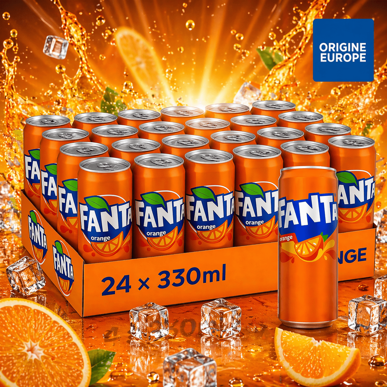   orange 24 × 33 cl –   gazeuse rafraîchissante