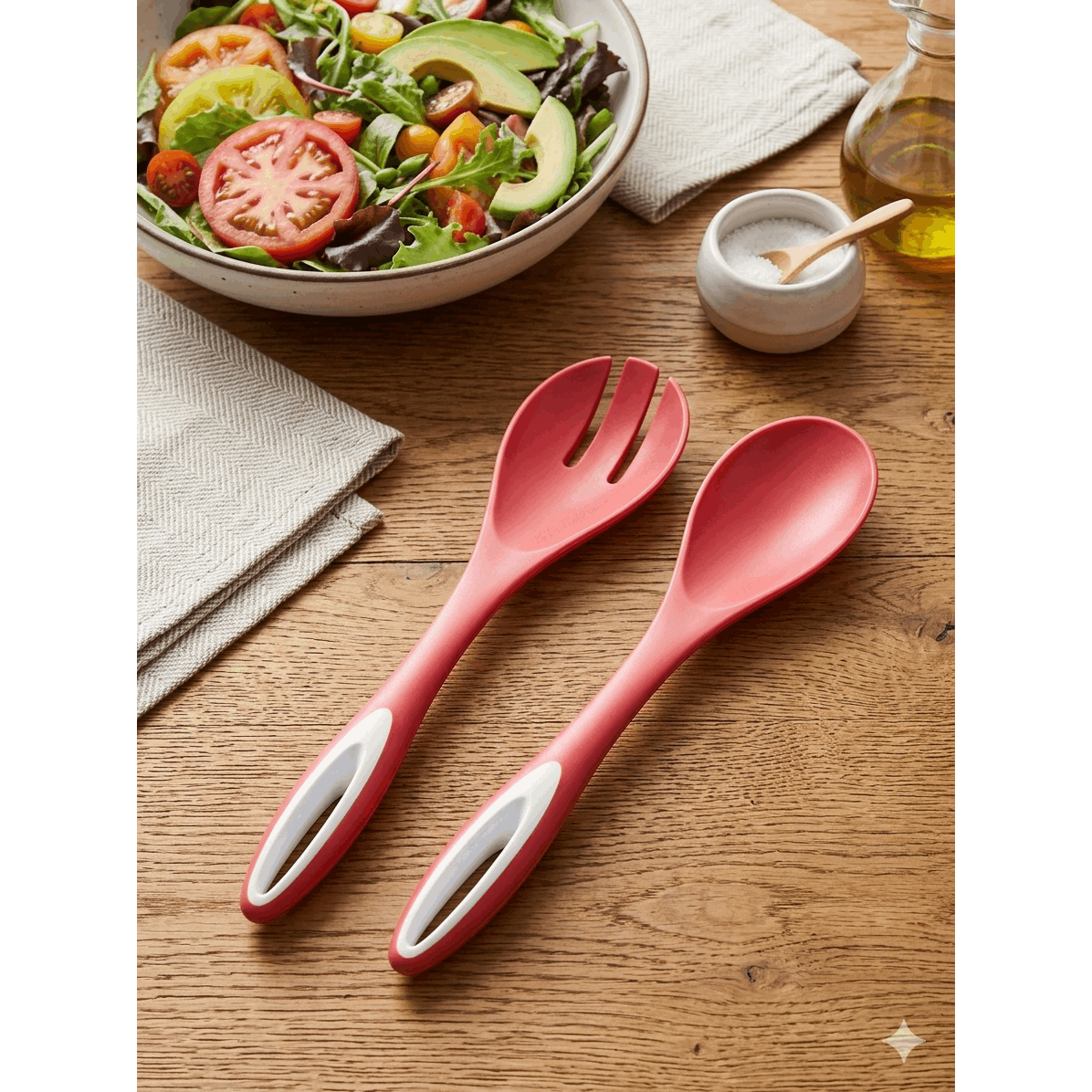 Salatbesteck 2er Set Pink