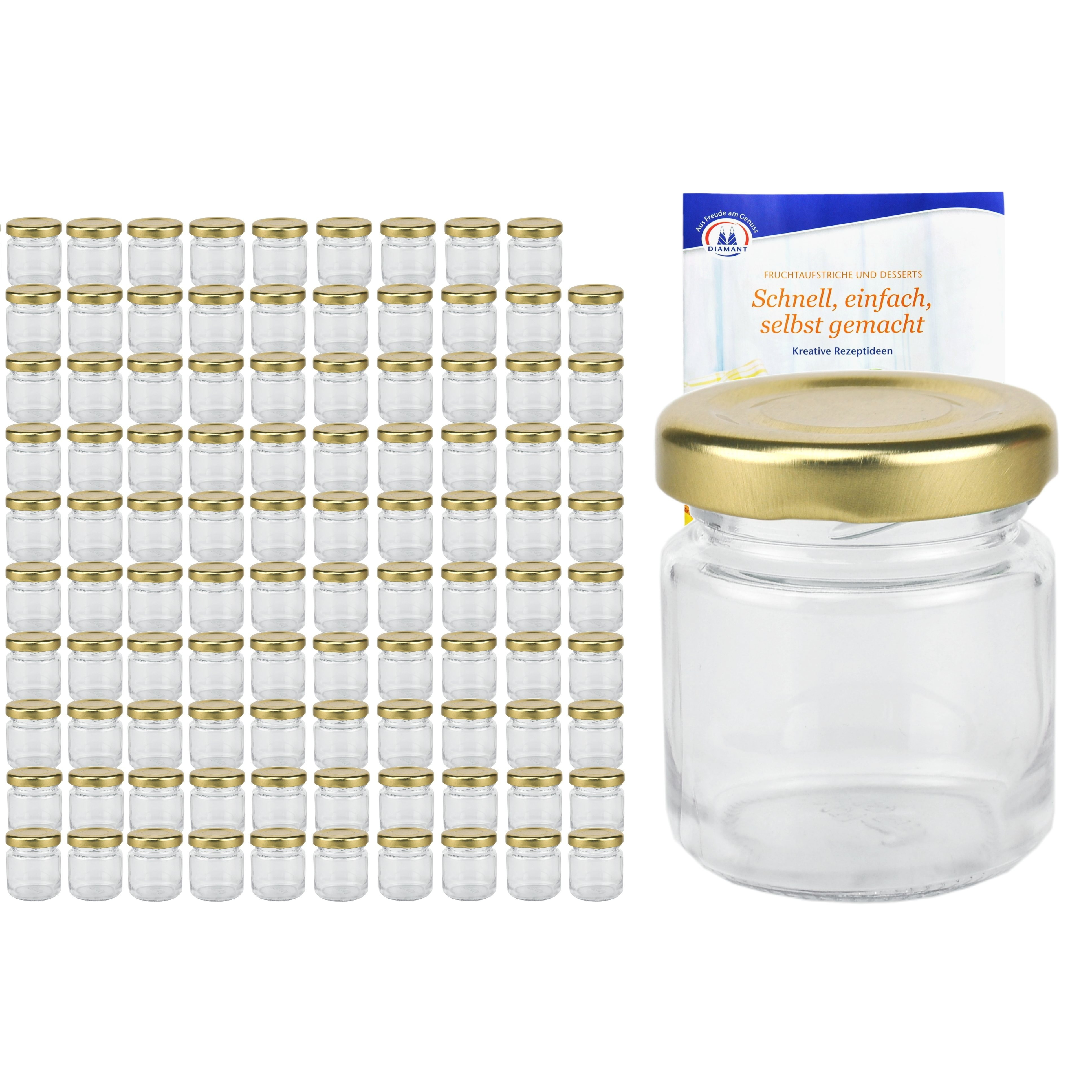 100pcs Set Of Tumblers 53 Ml + Golden To 43 . Recipe Book