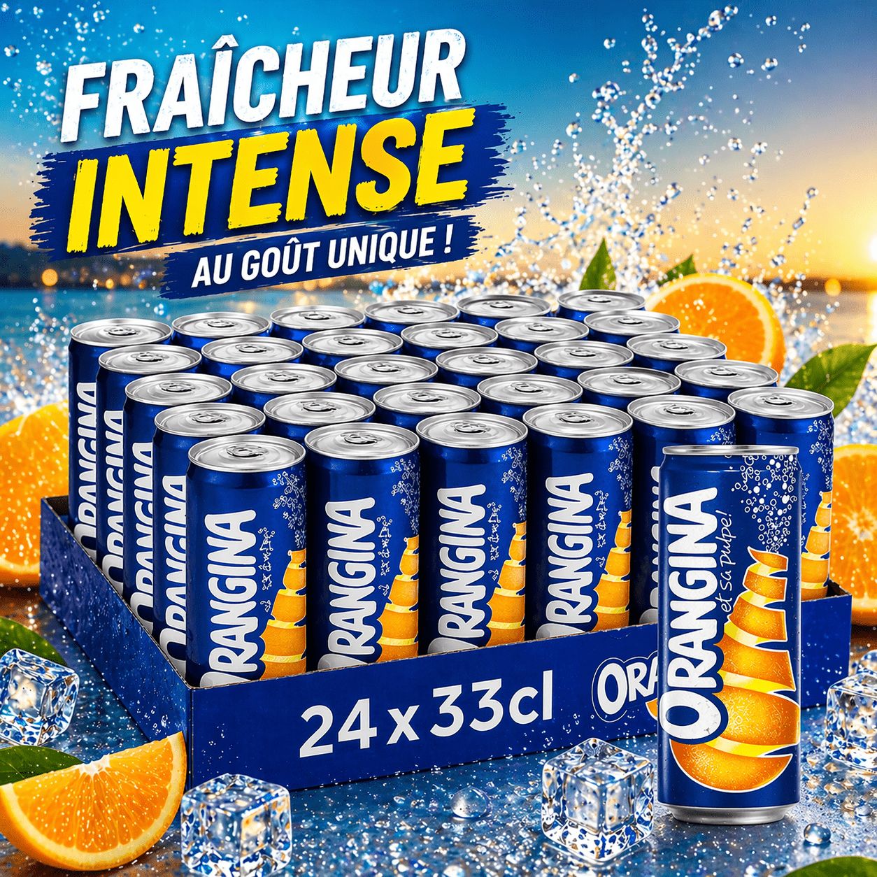    gazeuse pétillante rafraîchissante 24 × 33 cl – avec  