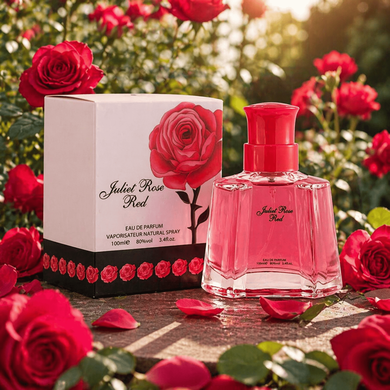 TEMU Perfume For Ladies – Juliet Rose Red 100ml Soft Composition Designed As Perfume For Ladies With Elegant Character, This Ladies Perfume Reveals A