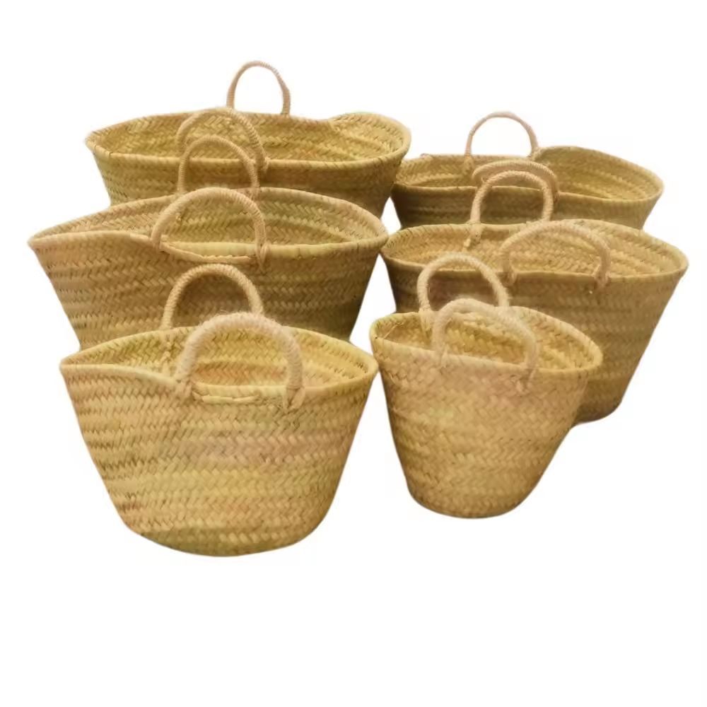 Capazo Cesto de Playa Palma Natural, Cesta de Niña para y Comuniones,Cestas de Picnic Varios Tamaños: retailer-supplied image