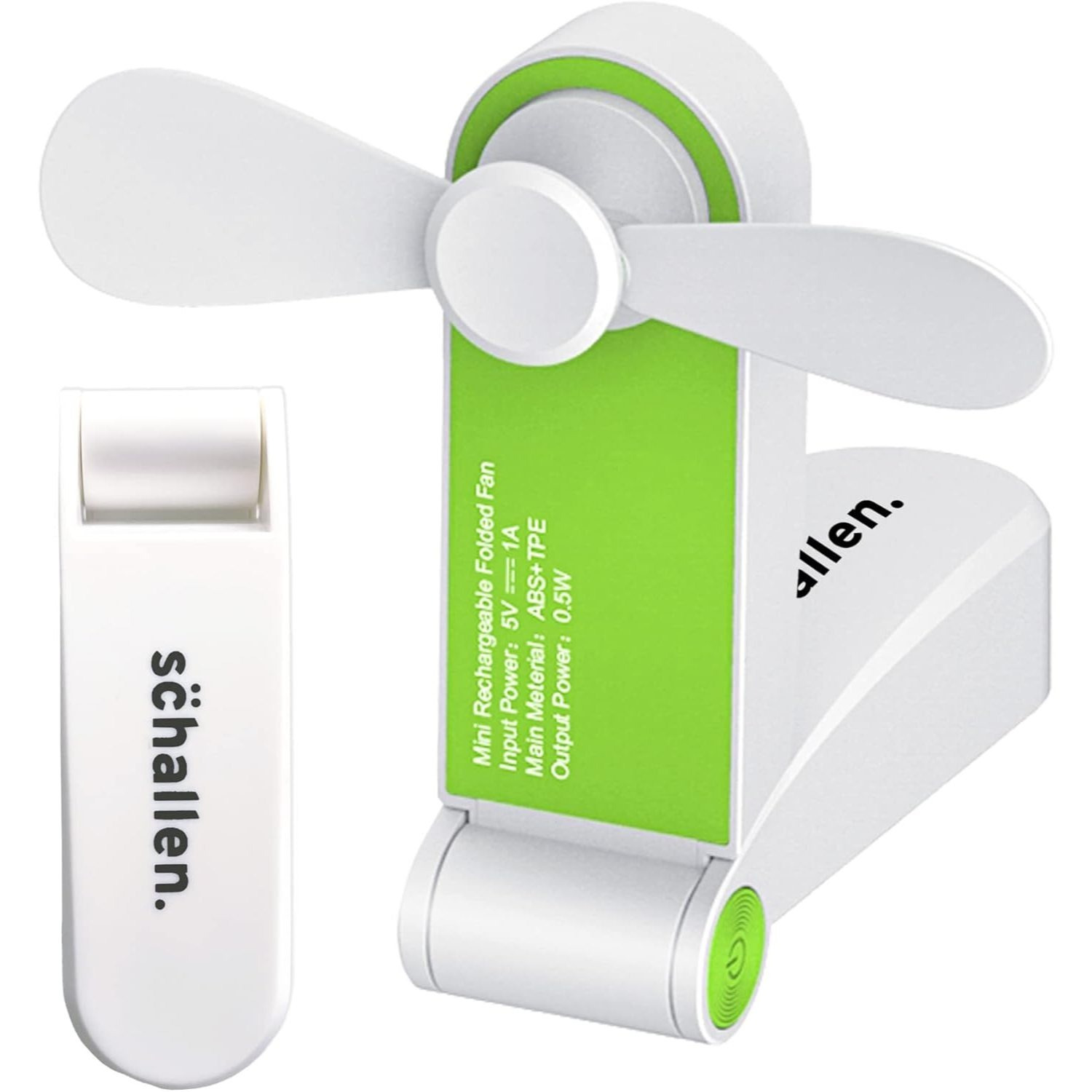 TEMU Schallen Portable Mini Fan Usb Rechargeable Electric Handheld Desk Fan Foldable Travel Cooling Fan With Quiet Motor Soft Safe Design Lightweight