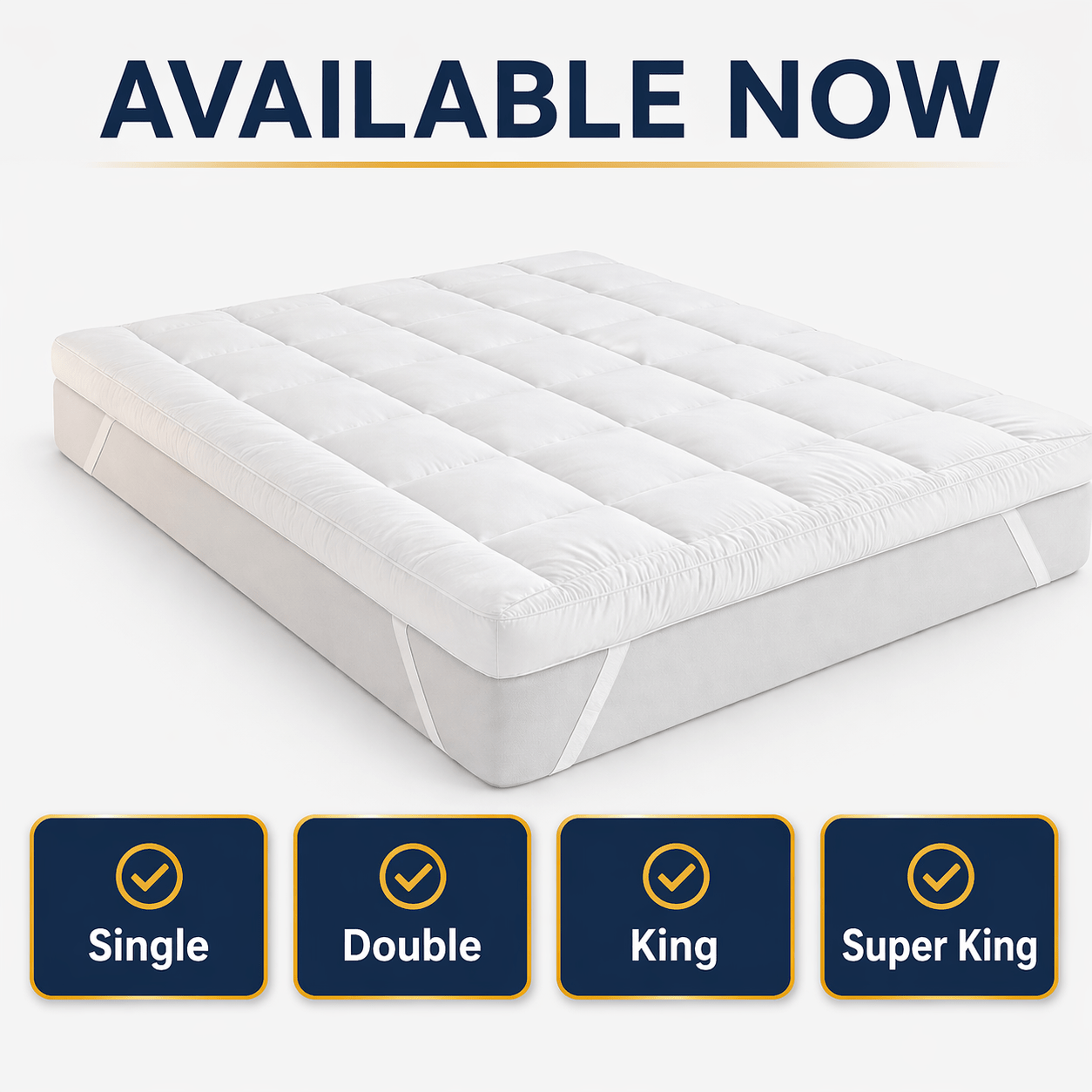 Quilted Microfibre Mattress Topper