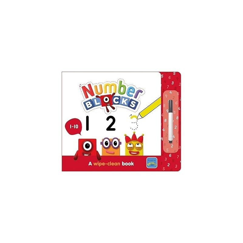 Numberblocks 1-10: A Wipe-Clean Book and Pen - Learn to Write Numbers - Ages 3-6 - Board Book